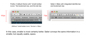 Firefox vs. Safari Toolbars